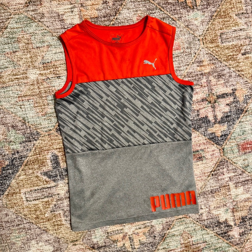 Puma Kids Red and Gray Sleeveless Top